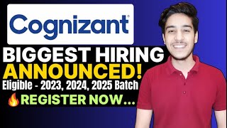 Cognizant hiring for 2024 batch  Off campus drive for 2024 2025 Batch  off campus placement jobs [upl. by Elleirb530]