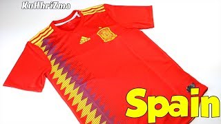 World Cup 2018 Adidas Home Spain Jersey Unboxing  Review [upl. by Redle]