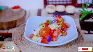 How To Make Honey Lime Rainbow Fruit Salad  Mini Kitchen [upl. by Augustus]