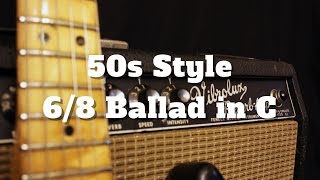 50s Style 68 Ballad in C Backing Track [upl. by Atok]