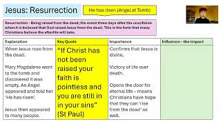 GCSE RS Revision 9  Resurrection Christian Beliefs amp Teachings [upl. by Lebezej480]