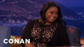 Octavia Spencer Gave Big Bear Hugs To Oprah amp Steven Spielberg  CONAN on TBS [upl. by Adnima]