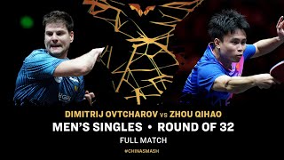 FULL MATCH  Dimitrij Ovtcharov vs Zhou Qihao  MS R32  ChinaSmash 2024 [upl. by Ecyar]