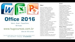 Curso de Office 2016  Aula 01 Word Excel e Power Point [upl. by Nebeur]