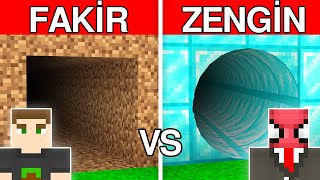 ZENGİN VS FAKİR TÜNEL YAPI KAPIŞMASI  Minecraft [upl. by Enileuqaj]