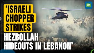 Visuals show ‘Lone’ Israeli chopper bombarding Iranbacked Hezbollah’s hideouts in Lebanon [upl. by Korenblat37]