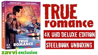 TRUE ROMANCE 4K UHD and Bluray Deluxe Edition Steelbook Unboxing [upl. by Nethsa855]