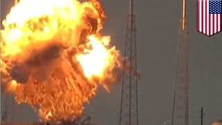 SpaceX explosion Falcon 9 rocket blows up in flames destroys Facebook satellite  TomoNews [upl. by Puff]