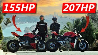 One of these Motorcycles Will Kill You Ducati Streetfighter V2 vs V4 [upl. by Seabrook606]