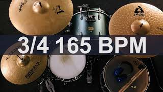 🔴 165 BPM 34 Heavy Drums Metronome [upl. by Lindly]