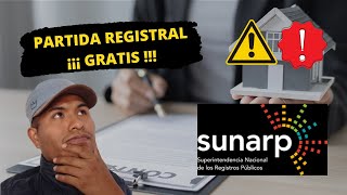 DESCARGA UNA PARTIDA REGISTRAL SIN PAGAR  CONOCE AQUI SUNARP [upl. by Banyaz614]