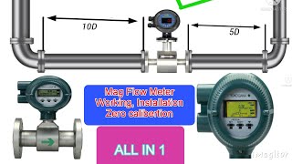 Electro magnetic mag flow meter Working Installation amp Zero calibration all in 1 by kaptaan khan [upl. by Avid]