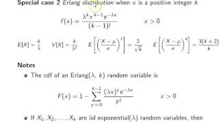 Gamma distribution special cases [upl. by Nnairam]