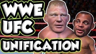 WWE UFC Unification  Daniel Cormier vs Brock Lesnar [upl. by Yblehs]