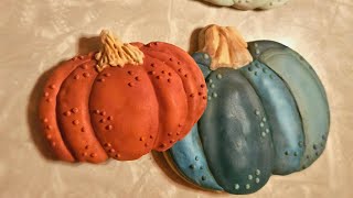 Decorating chubby Cinderella pumpkin cookies [upl. by Lon]