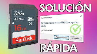 REPARAR SD dañada SIN FORMATEAR  Formatee el disco en la unidad para usarlo [upl. by Body]