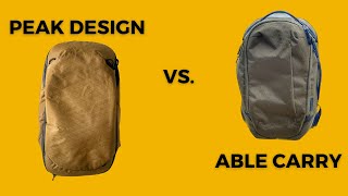 Minimal Travel Backpacks Compared Peak Design 30L Travel Backpack vs Able Carry Max [upl. by Othello]