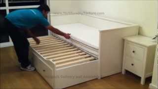 IKEA Hemnes Day Trundle Bed with 3 Drawers White [upl. by Sheets]