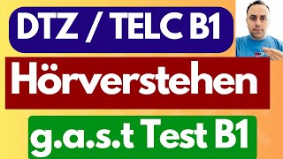 B1 Prüfung Hörverstehen  TELC B1 DTZ Hören  gast B1 Hören  Deutsch lernen B1 NEU [upl. by Naitsirt]