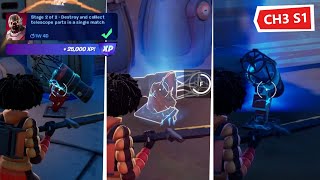 Destroy and collect telescope parts in a single match in Fortnite [upl. by Naruq]