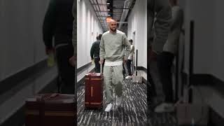 Derrick White ALL SMILES Arriving to Face Raptors [upl. by Maria109]