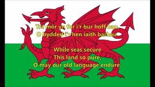 National anthem of Wales WLSEN lyrics [upl. by Denni]