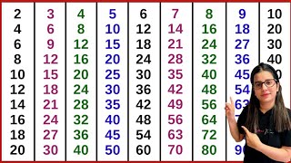 Learn 2 to 20 Tables  Table of 2 to 20  Multiplication Tables [upl. by Noami742]