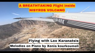 Α BREATHTAKING Flight inside NISYROS VOLCANO [upl. by Hartman]