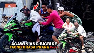 STEALING NINJA 400CC BIG BIKE quotPUBLIC PRANKquot  Kinabahan sila PART 1 [upl. by Lamee]