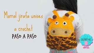 Tutorial morral para niños a crochet jirafa [upl. by Rolyab]