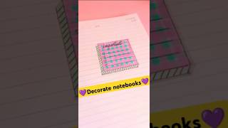 Decorate the first page of the notebook💙💚 art shorts youtubeshorts diy [upl. by Atteuqehs]