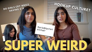 Asking girls questions that guys are TOO afraid to ask Part 2  weirdawkward  Yagya and Yesha [upl. by Arac]