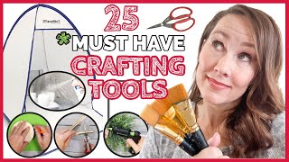 25 MUST HAVE CRAFT TOOLS for making easy DIYs [upl. by Akiram169]