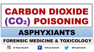 Carbon Dioxide Poisoning  Asphyxiant Poisons  Toxic gases  Dr Krup Vasavda [upl. by Mohandis868]