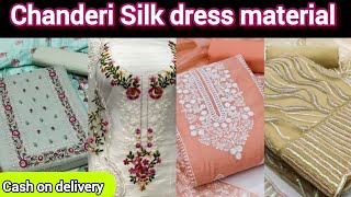 Chanderi silk dress material  Latest chanderi suits  Chanderi Suits Dress Material chanderisuits [upl. by Cleres681]