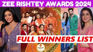 Full Winners List of Zee Rishtey Awards 2024  Shraddha Arya Sriti in ZEE Rishtey Awards 202324 [upl. by Hew]