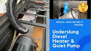 Chinese Diesel Heater Install Guide  Underslung Box amp Quiet pump trick  Vario Minibus Conversion [upl. by Abie396]