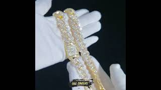 19mm 2Row Iced Prong Cuban Chain In 18K Gold  Cuban Chain Reviews  Hip Hop Jewelry [upl. by Lajib]