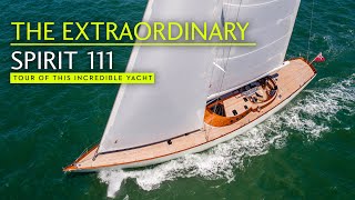 Sailing art Full tour of the EXTRAORDINARY Spirit 111 superyacht [upl. by Nibbs]