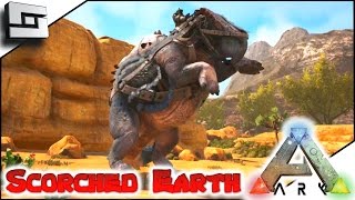 ARK Scorched Earth  TAMING A MORELLATOPS 3  Scorched Earth Map Gameplay [upl. by Grimonia683]