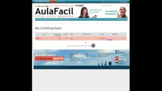 AulaFacilcom cómo certificarse [upl. by Tamanaha]