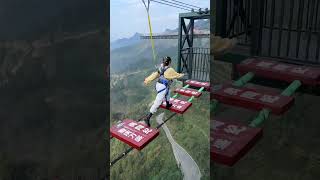 Bungee Jumping With Rope In Beautiful Place  Asmr Bungee Jumping shorts [upl. by Anairam]