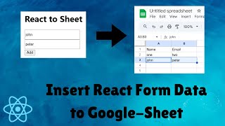 How to Insert Data from React Form to Google Sheet  Integrating Google Sheets with React  React [upl. by Celine919]