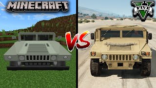 MINECRAFT Humvee VS GTA V Humvee  WHO IS BEST [upl. by Hukill178]