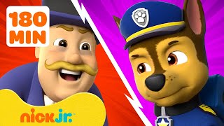 PAW Patrol Pups vs Mayor Humdinger 2 w Chase  3 Hour Compilation  Nick Jr [upl. by Ahsikar]