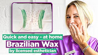 At Home Brazilian Wax Tutorial  StepbyStep Guide  Waxing positions demo for best results [upl. by Niveek]