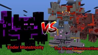 Ender Monstrosity vs The Three Monstrosities  Minecraft Mob Battle [upl. by Oinesra]