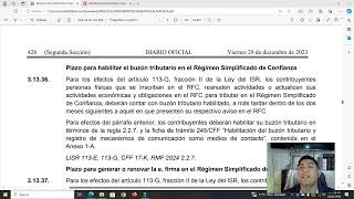 Nuevas Reglas Resolución miscelánea fiscal 2024 Régimen Simplificado de Confianza Personas físicas [upl. by Gonsalve]