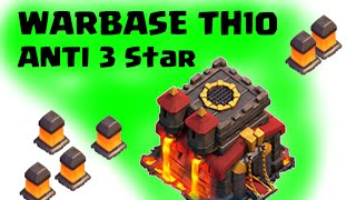 ANTI 3 STAR  TH10  WAR BASE  Anti Valkyrie Base  2016 [upl. by Moina294]