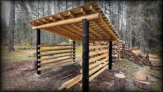 Building a Traditional Wood Roof at the Off Grid Cabin [upl. by Evangelin]